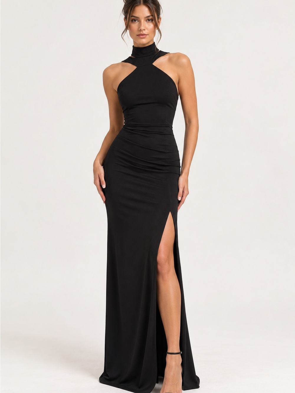 Xenia Boutique Black Cutout Open Back Maxi Dress Size 8
